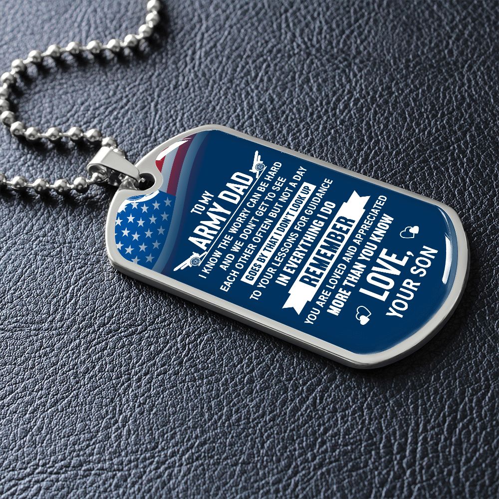 To My Army Dad - Dog Tag