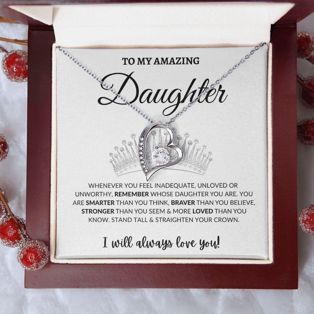 Forever Love Necklace - To My Amazing Daughter - Crown