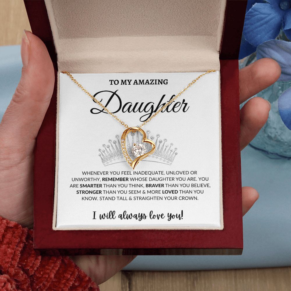 Forever Love Necklace - To My Amazing Daughter - Crown