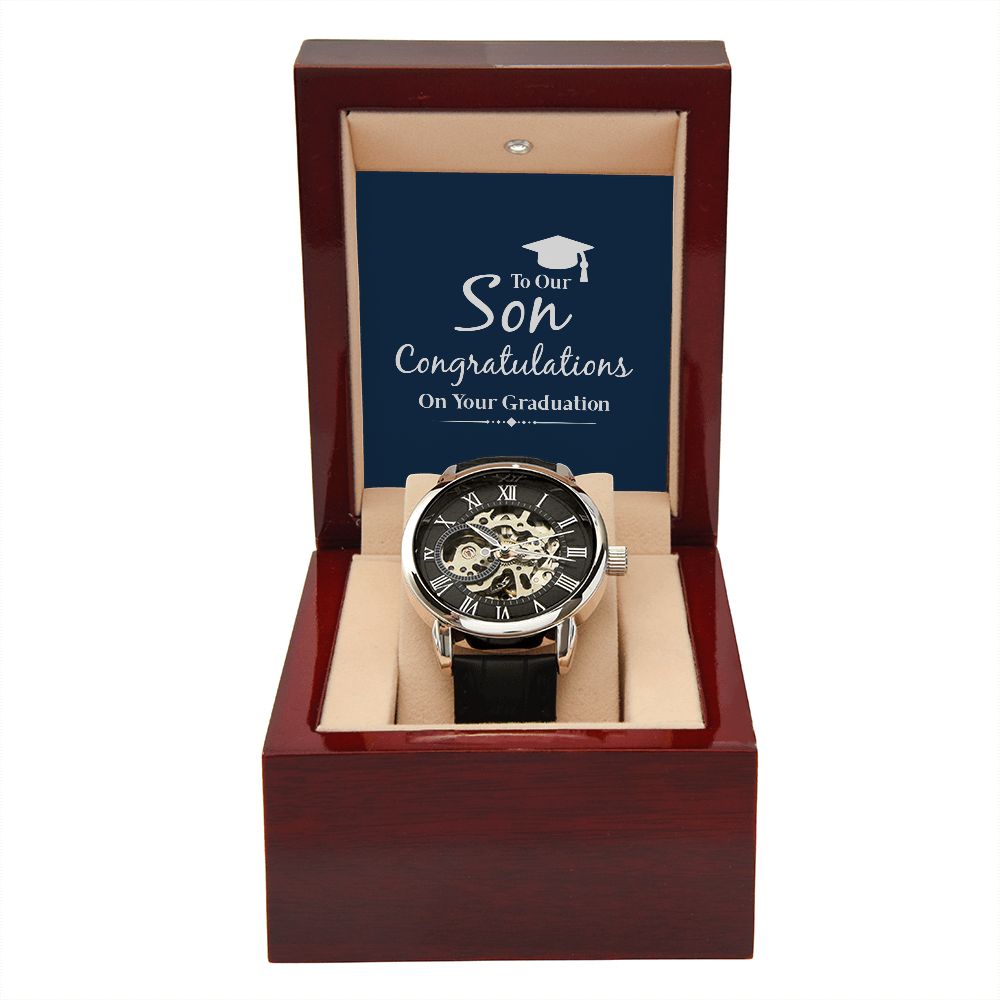 Men's Openwork Watch - Graduation - To Our Son