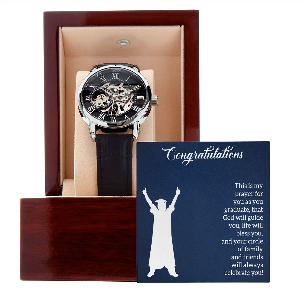 Men's Openwork Watch - Graduation - Prayer