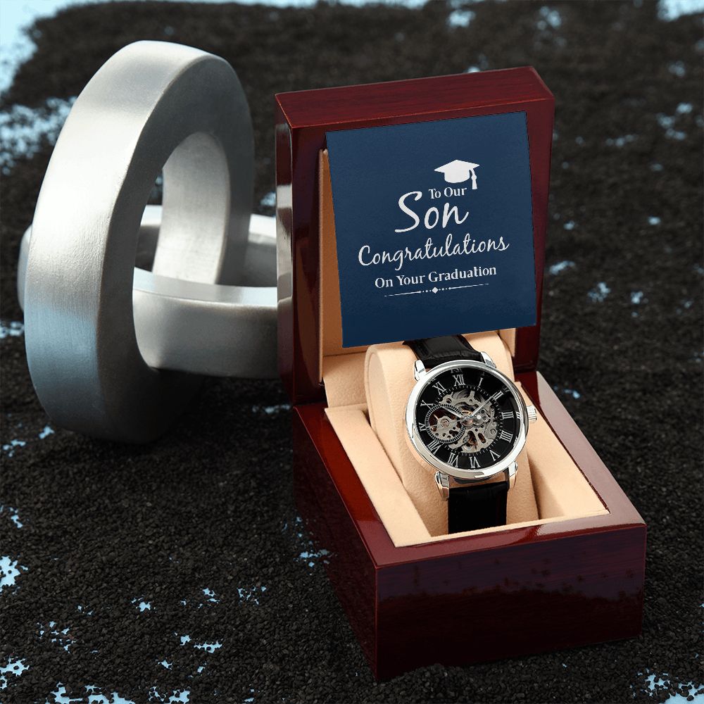 Men's Openwork Watch - Graduation - To Our Son