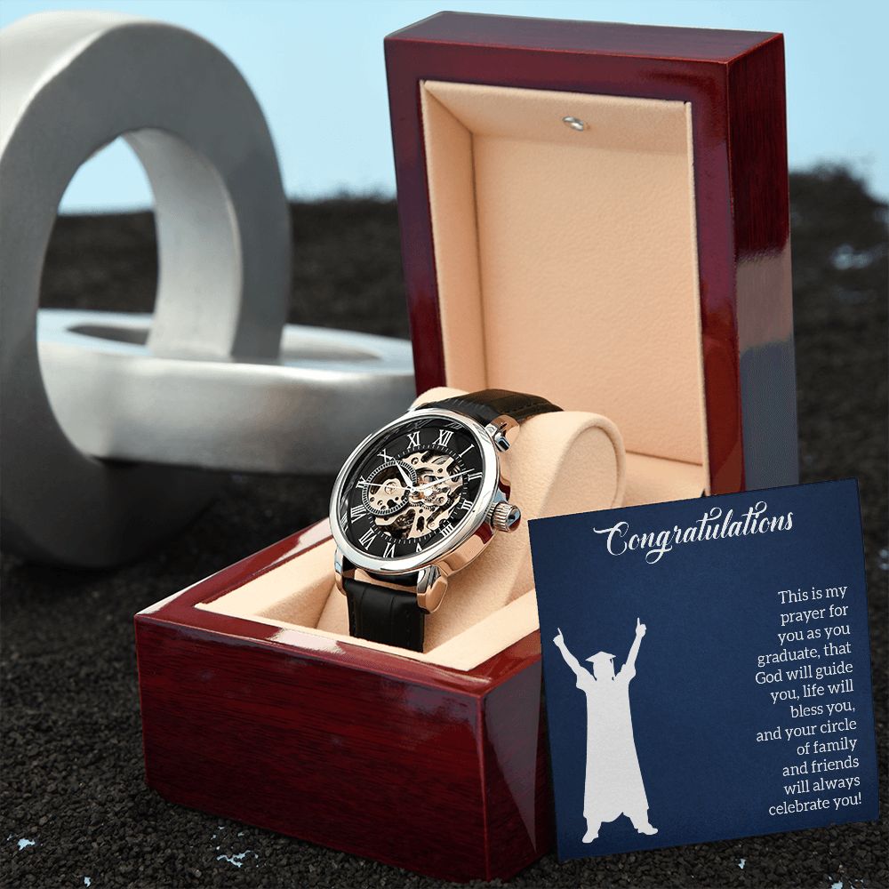 Men's Openwork Watch - Graduation - Prayer