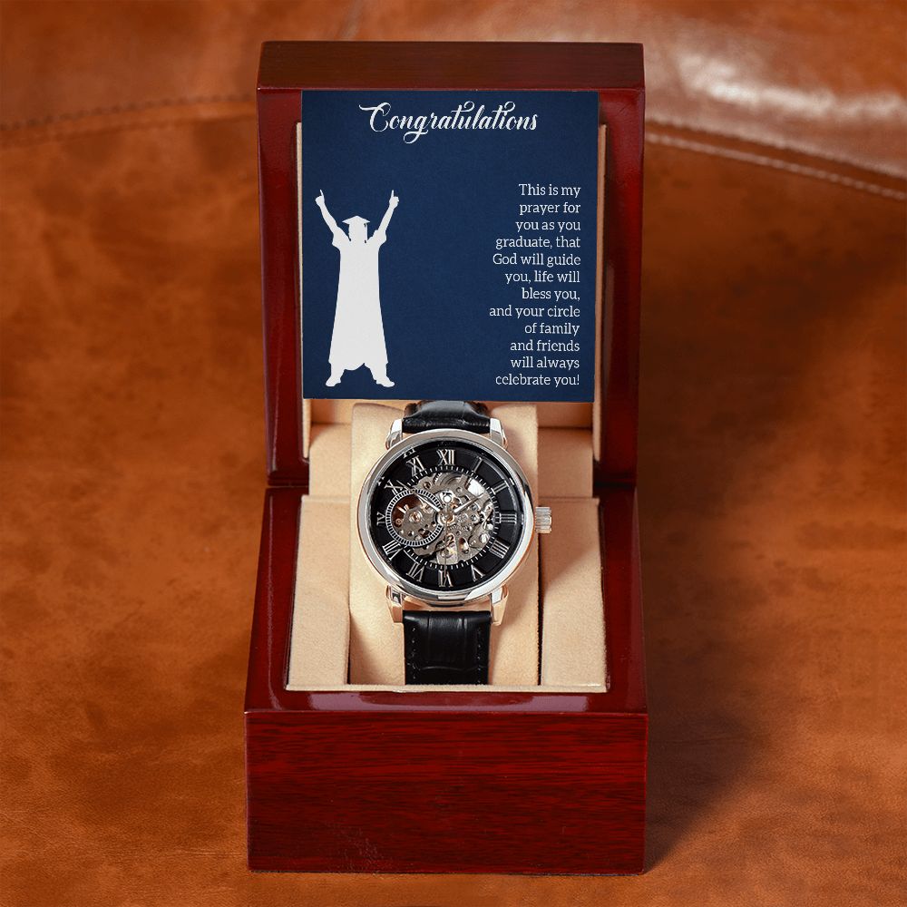 Men's Openwork Watch - Graduation - Prayer