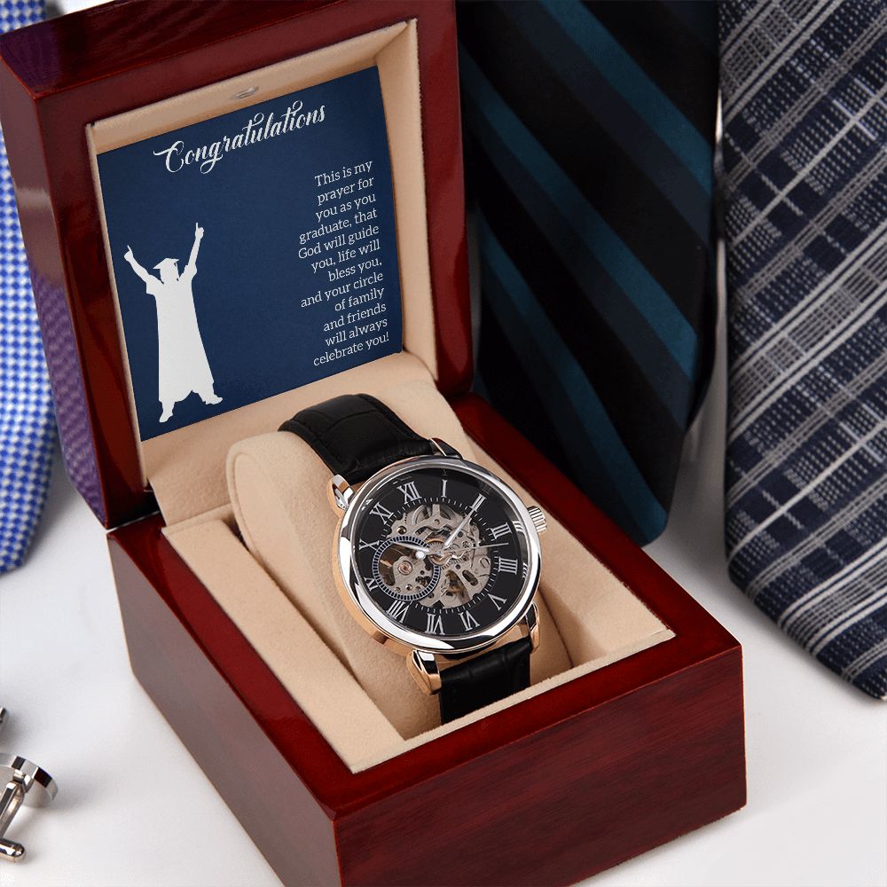 Men's Openwork Watch - Graduation - Prayer