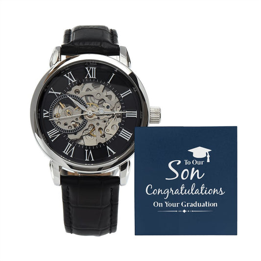 Men's Openwork Watch - Graduation - To Our Son