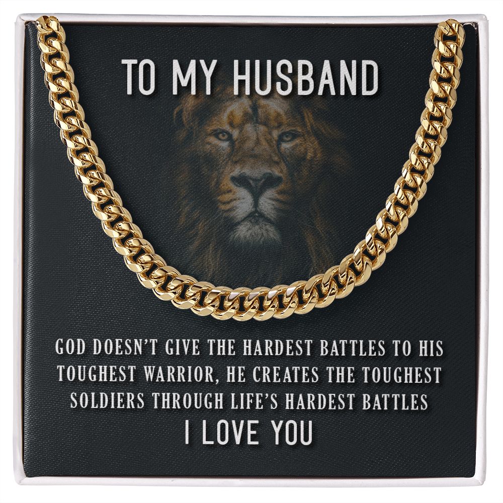 Cuban Link Chain - Lion - To My Husband