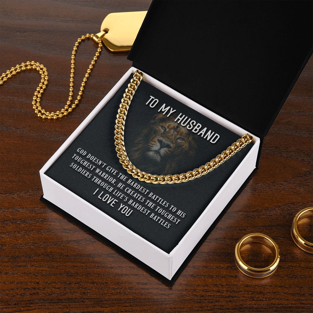 Cuban Link Chain - Lion - To My Husband