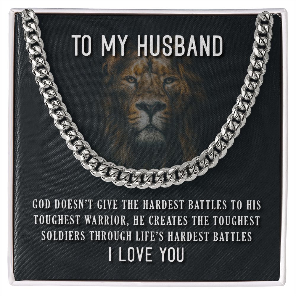 Cuban Link Chain - Lion - To My Husband