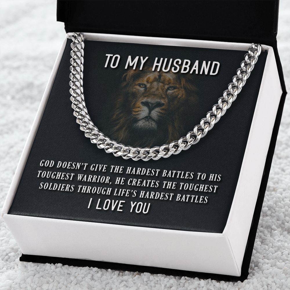 Cuban Link Chain - Lion - To My Husband