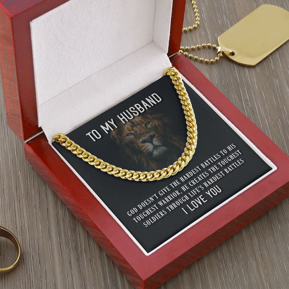 Cuban Link Chain - Lion - To My Husband