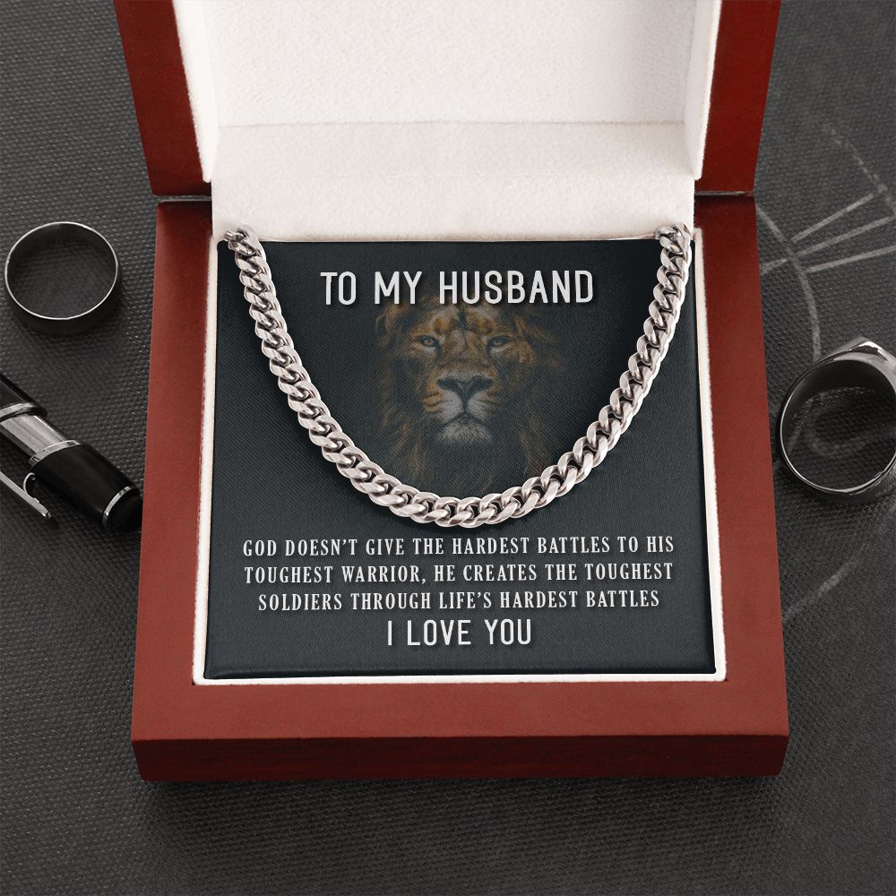 Cuban Link Chain - Lion - To My Husband