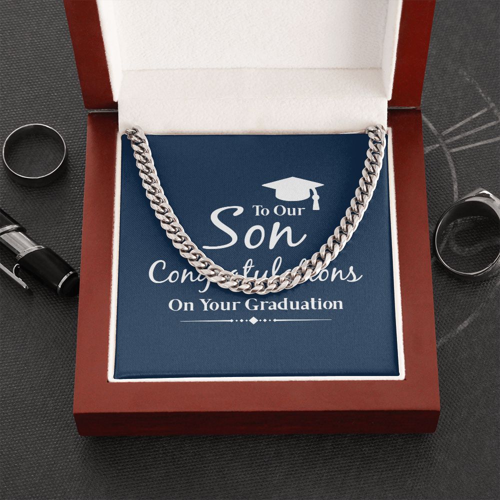 Cuban Link Chain - Graduation - To My Son