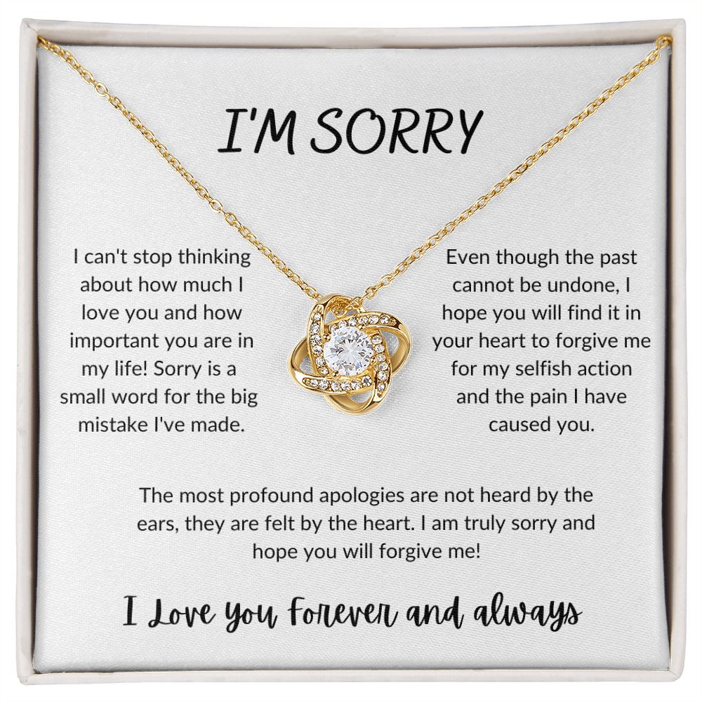 I'm Sorry - Love Knot Necklace