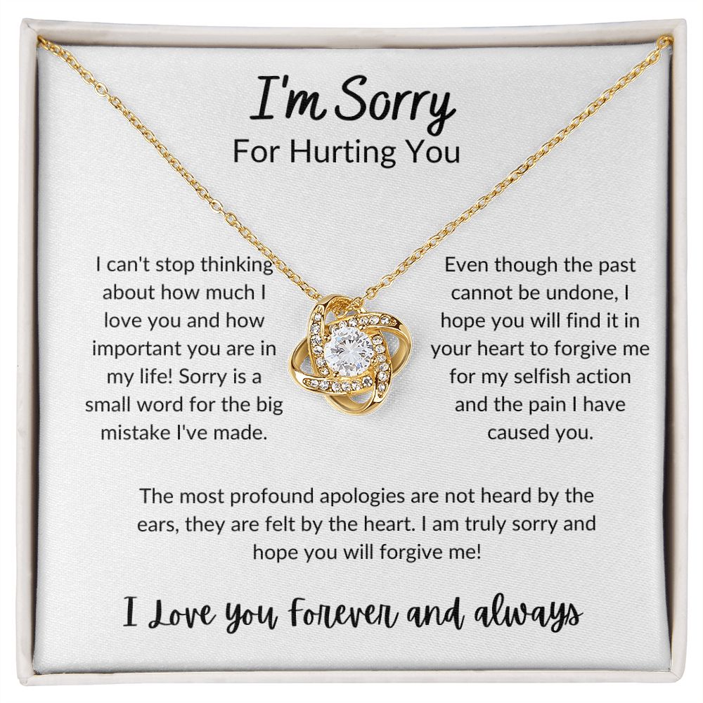 I'm Sorry For Hurting You - Love Knot Necklace