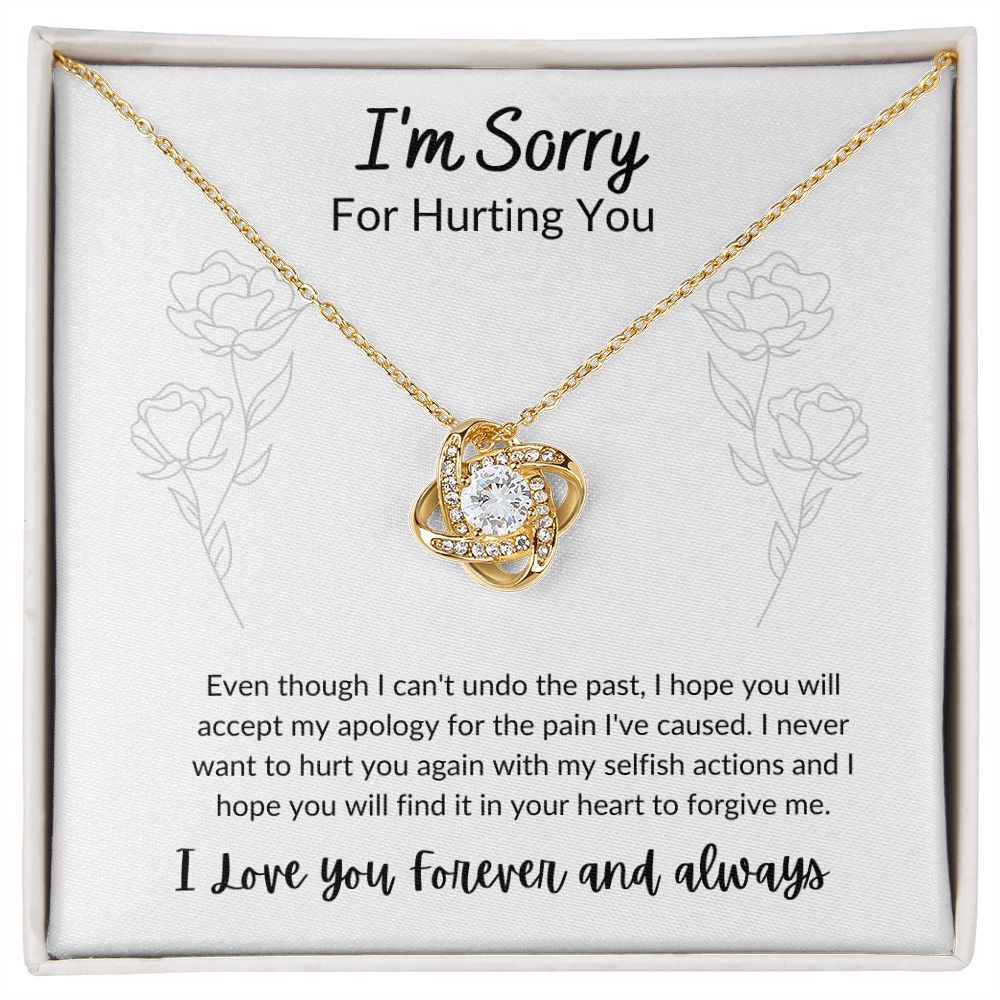 I'm Sorry For Hurting You - Love Knot Necklace - Roses