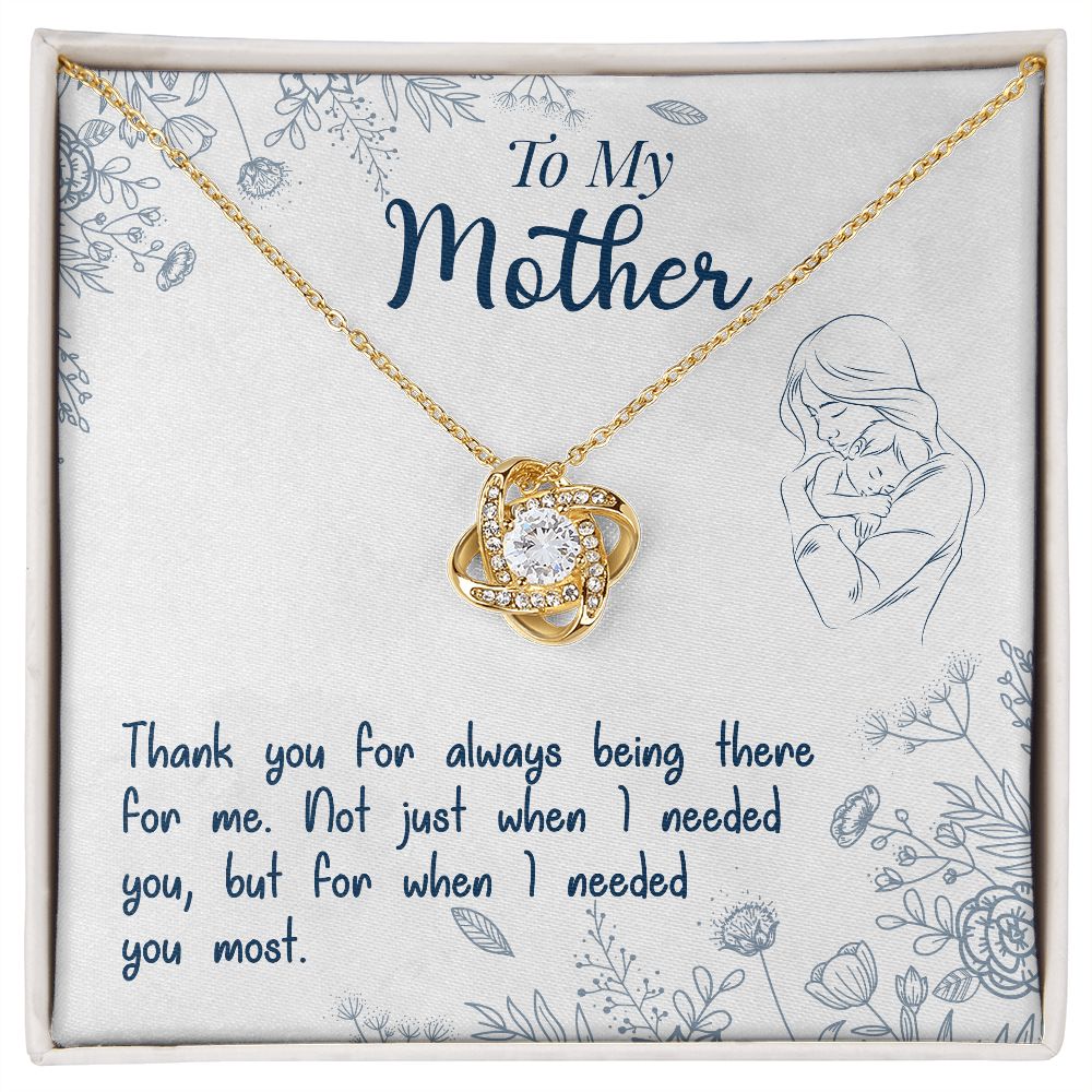 Love Knot Necklace - To Mom - Thank you for