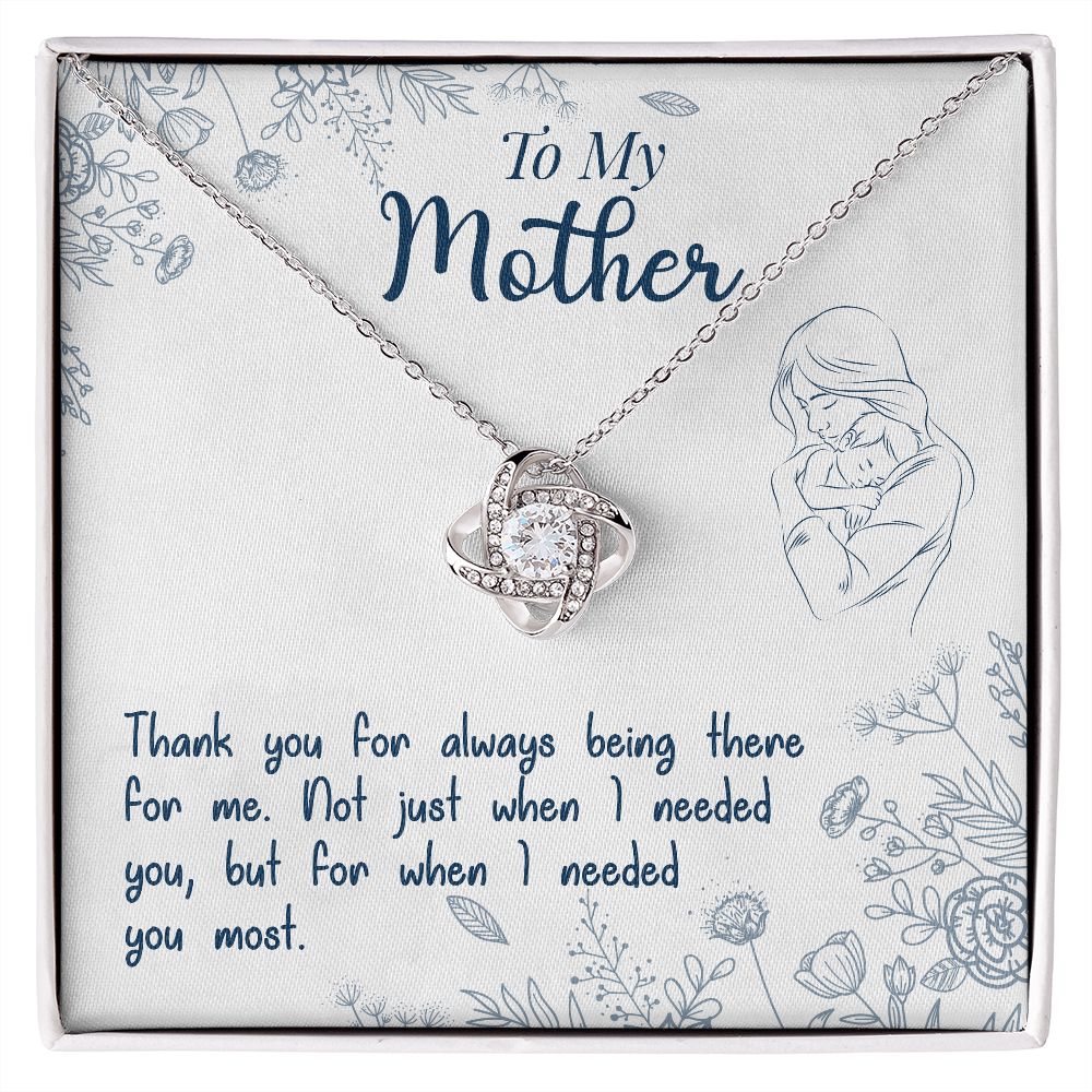Love Knot Necklace - To Mom - Thank you for
