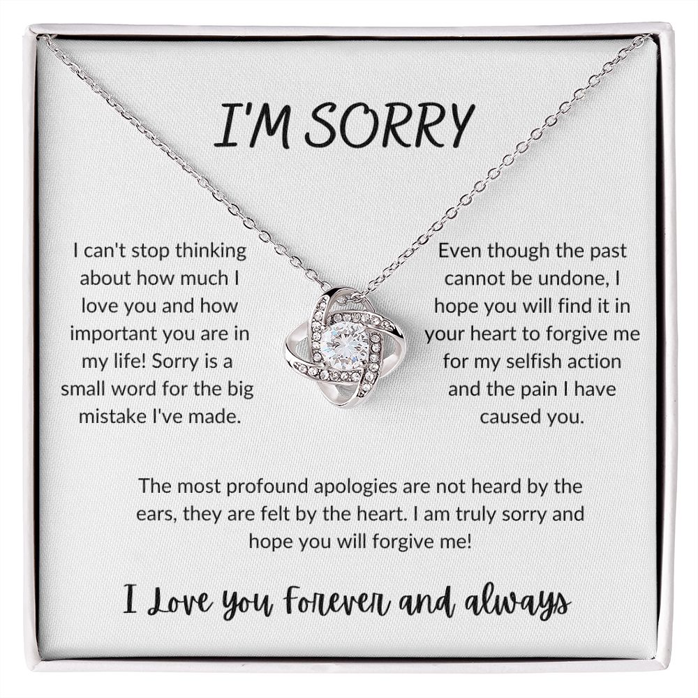 I'm Sorry - Love Knot Necklace