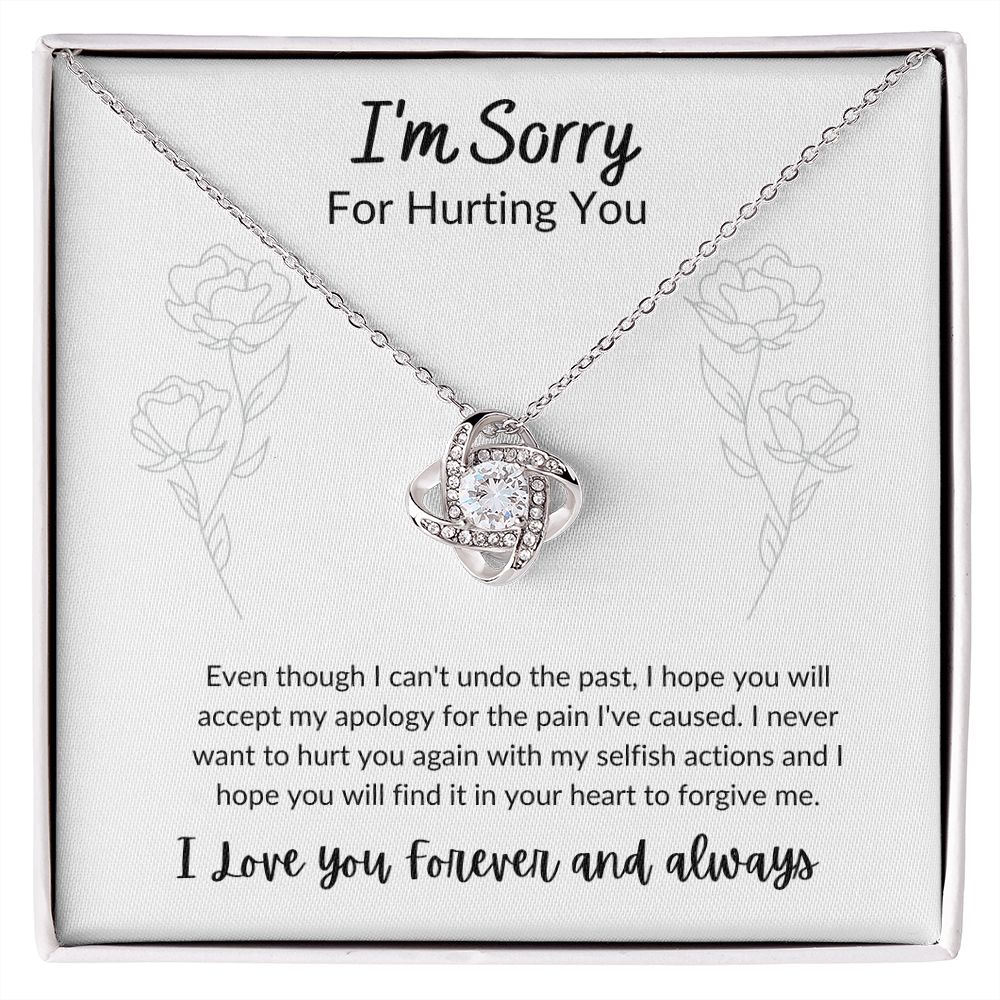 I'm Sorry For Hurting You - Love Knot Necklace - Roses