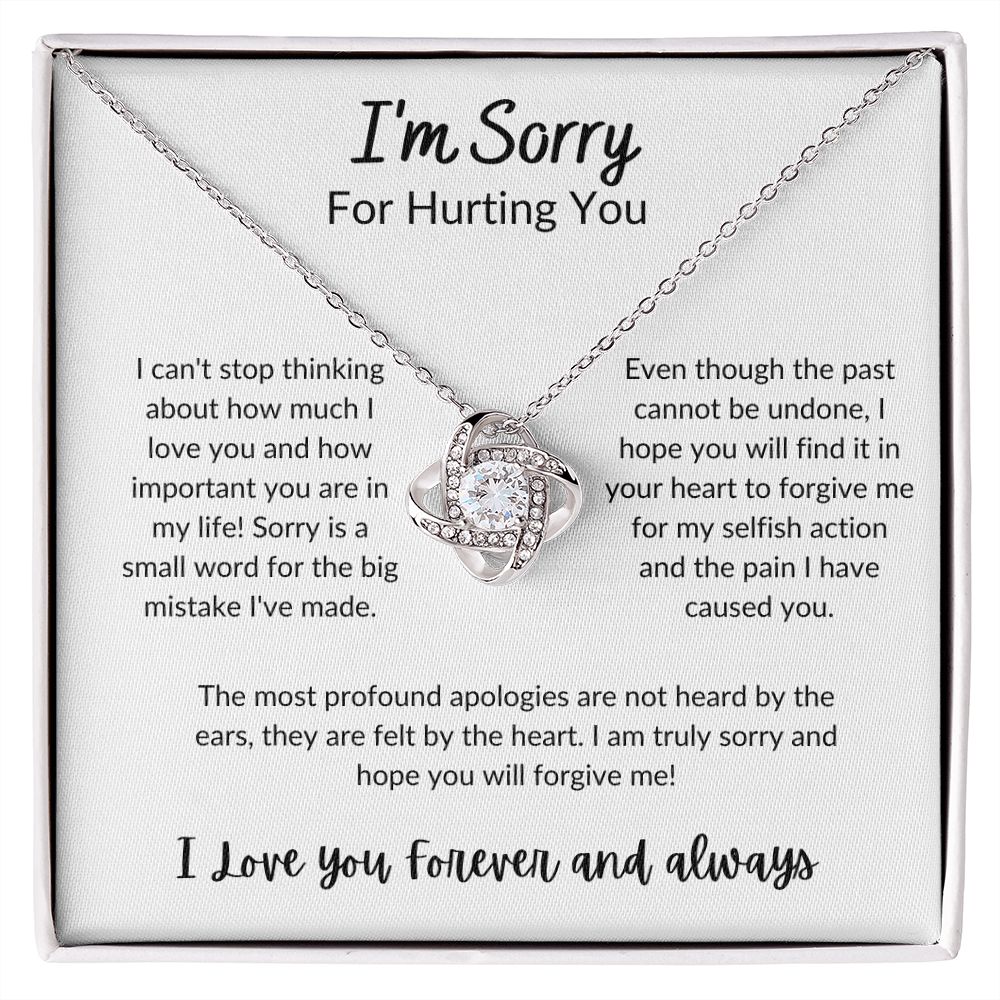 I'm Sorry For Hurting You - Love Knot Necklace