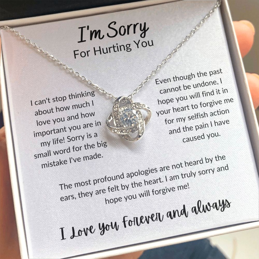 I'm Sorry For Hurting You - Love Knot Necklace