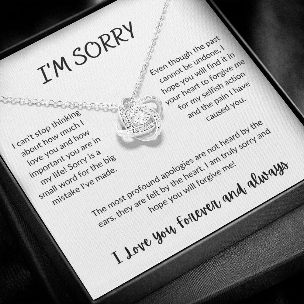 I'm Sorry - Love Knot Necklace
