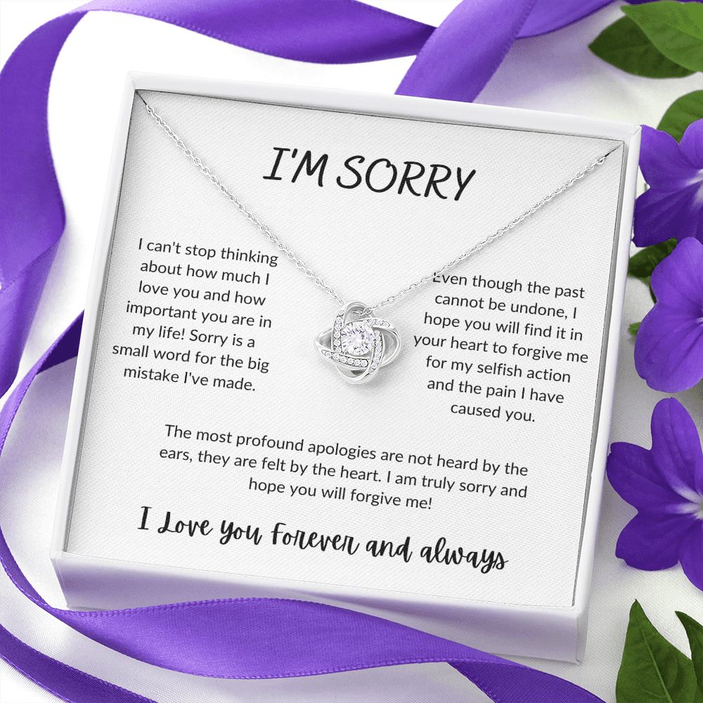 I'm Sorry - Love Knot Necklace