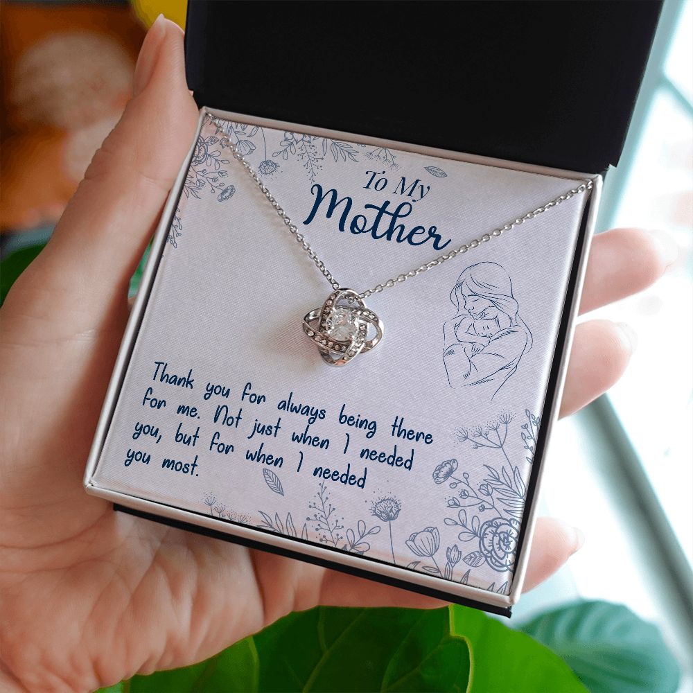 Love Knot Necklace - To Mom - Thank you for