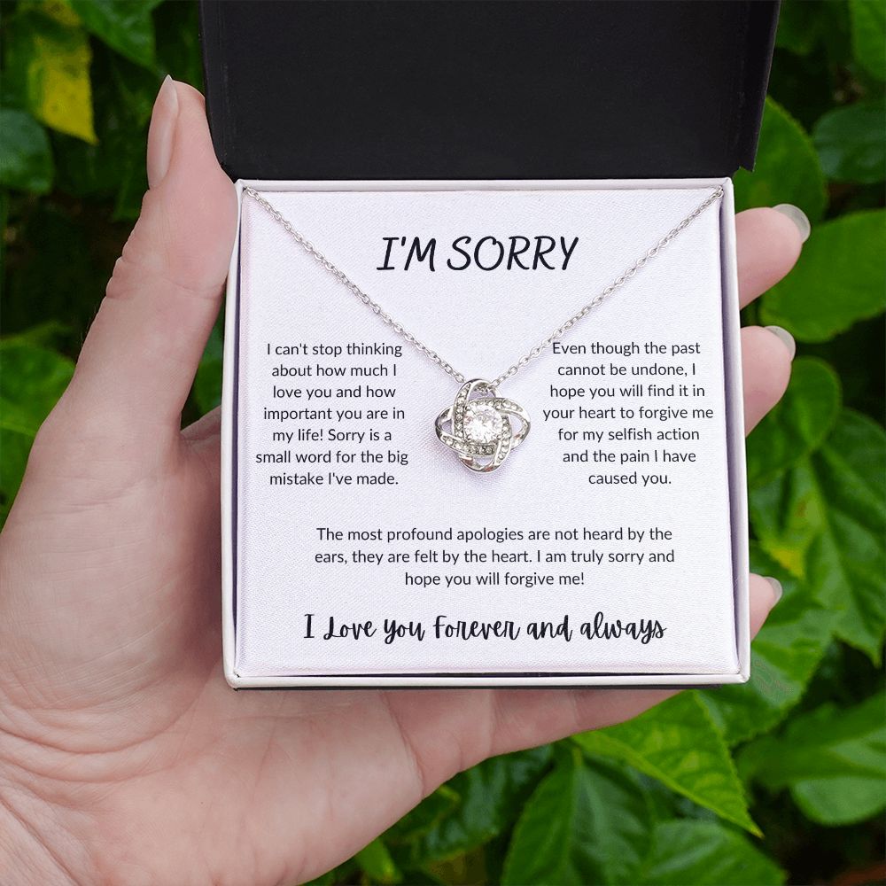 I'm Sorry - Love Knot Necklace