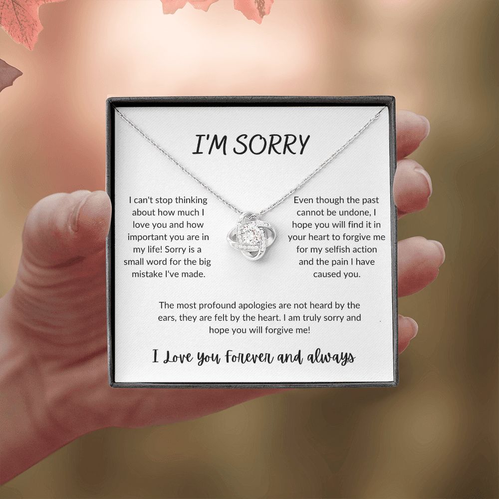 I'm Sorry - Love Knot Necklace