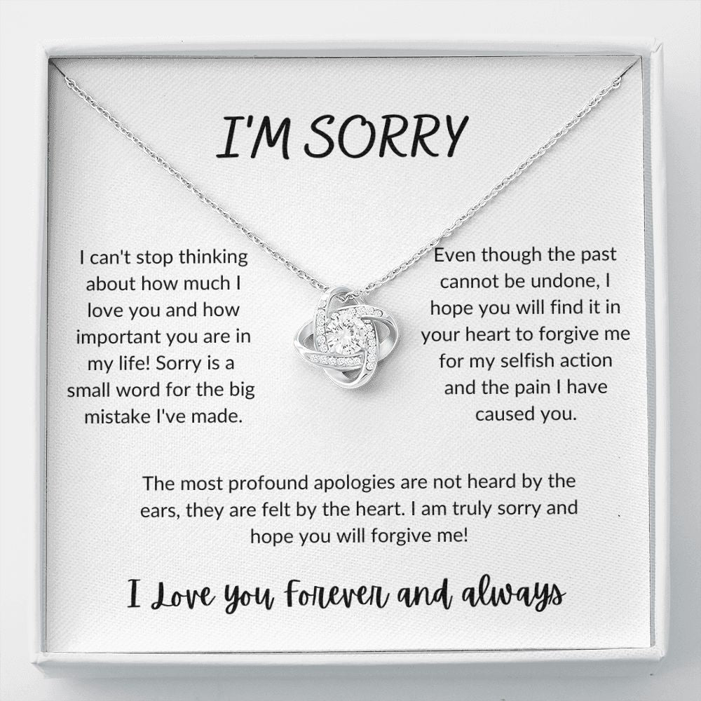 I'm Sorry - Love Knot Necklace
