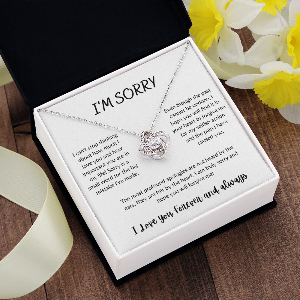 I'm Sorry - Love Knot Necklace