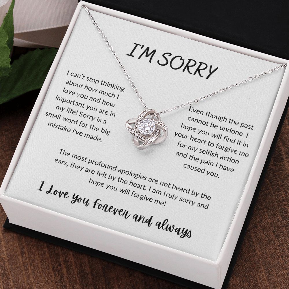 I'm Sorry - Love Knot Necklace