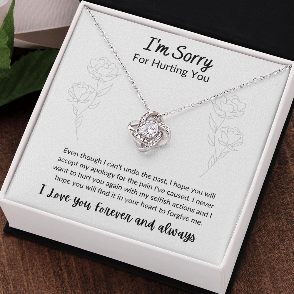 I'm Sorry For Hurting You - Love Knot Necklace - Roses