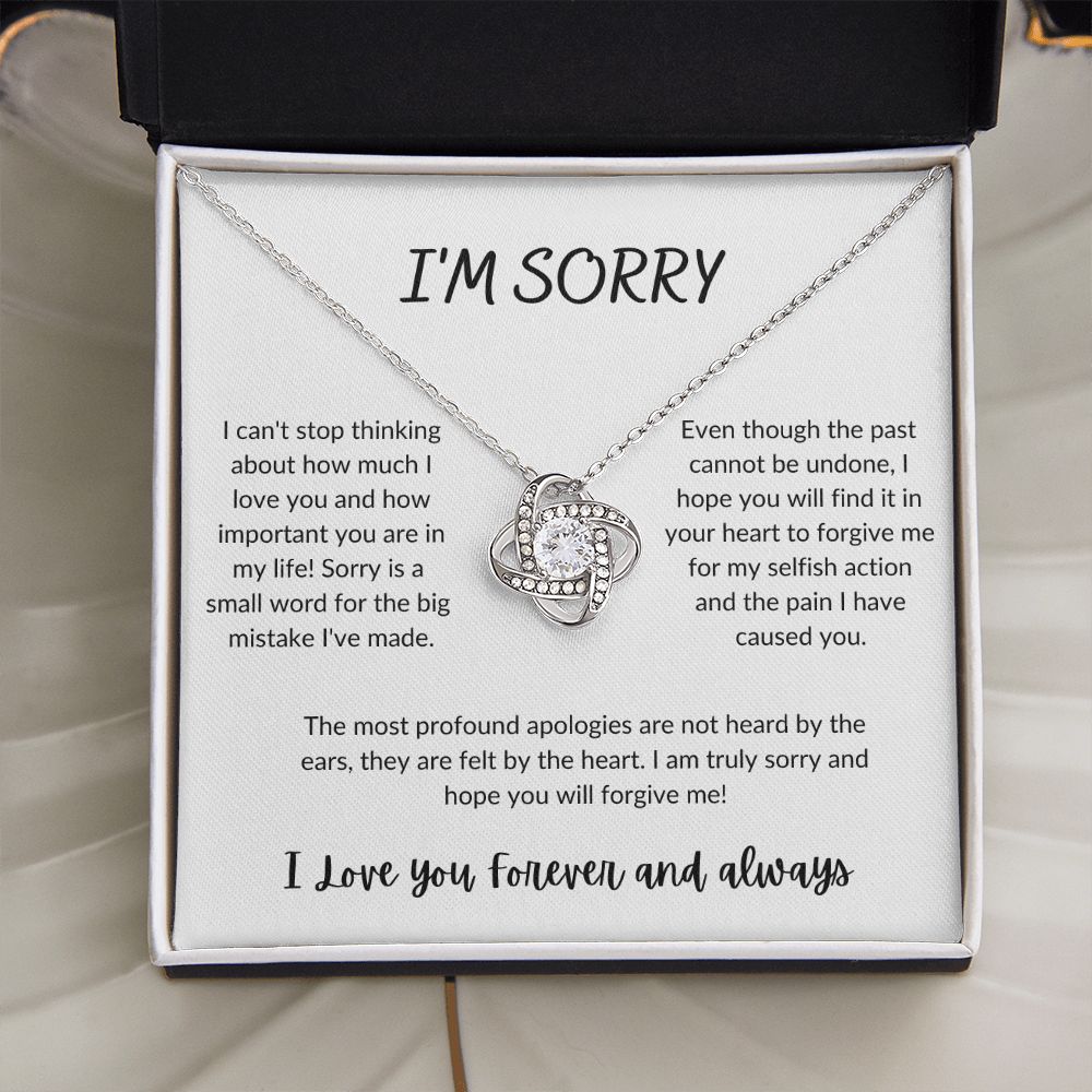 I'm Sorry - Love Knot Necklace