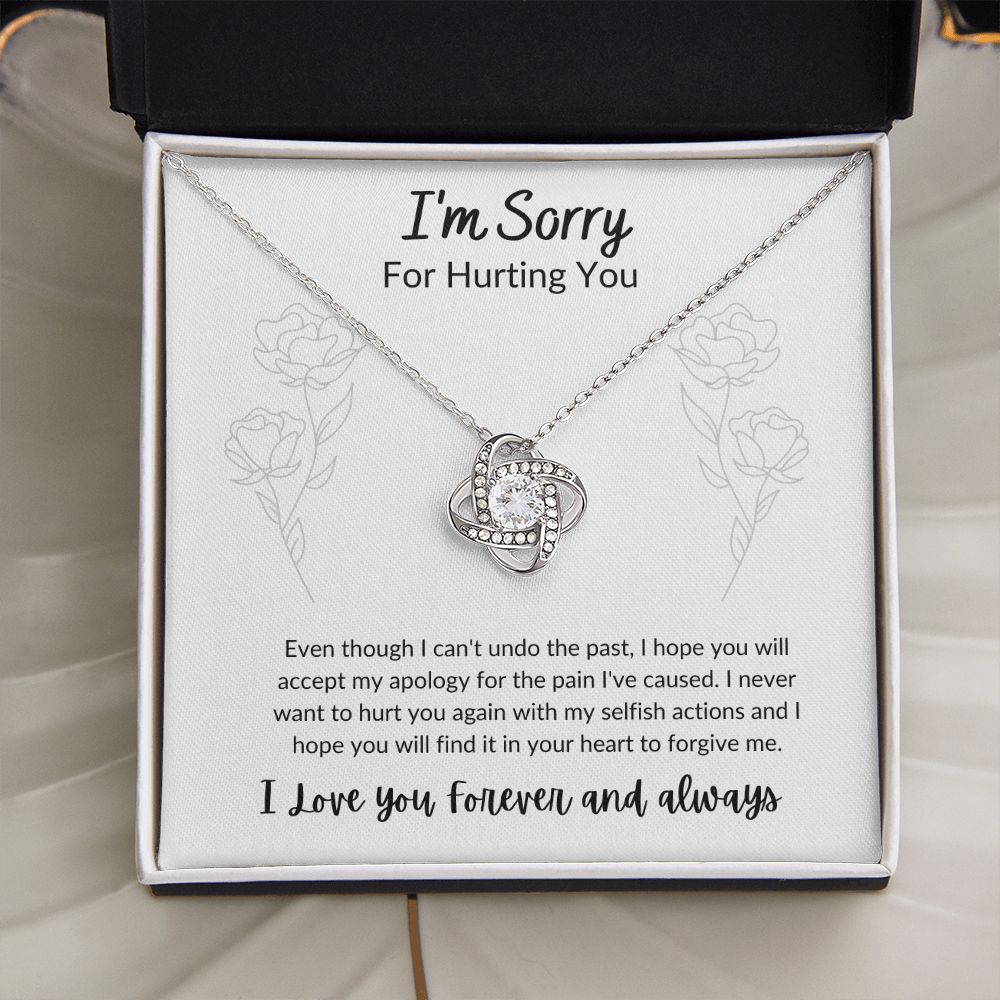 I'm Sorry For Hurting You - Love Knot Necklace - Roses