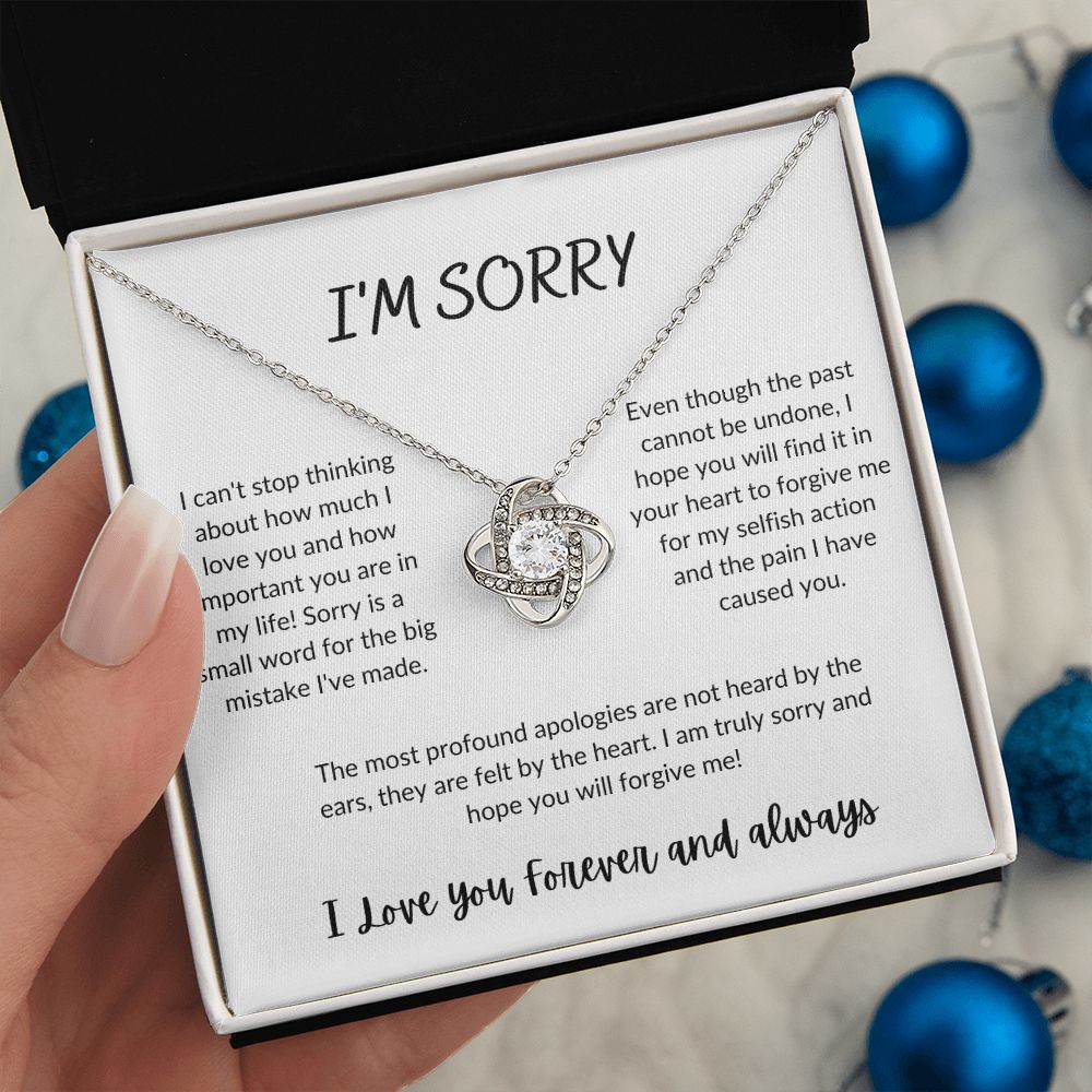 I'm Sorry - Love Knot Necklace