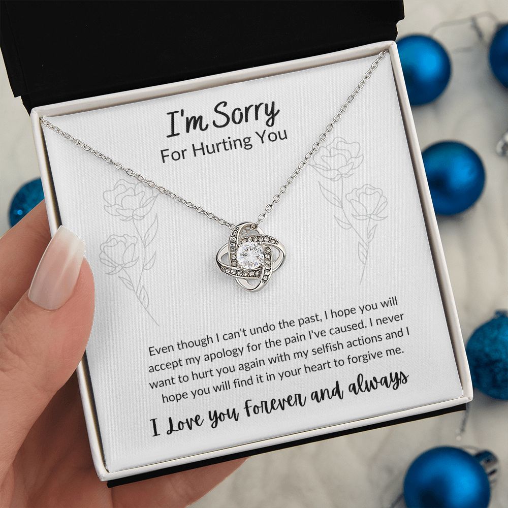 I'm Sorry For Hurting You - Love Knot Necklace - Roses