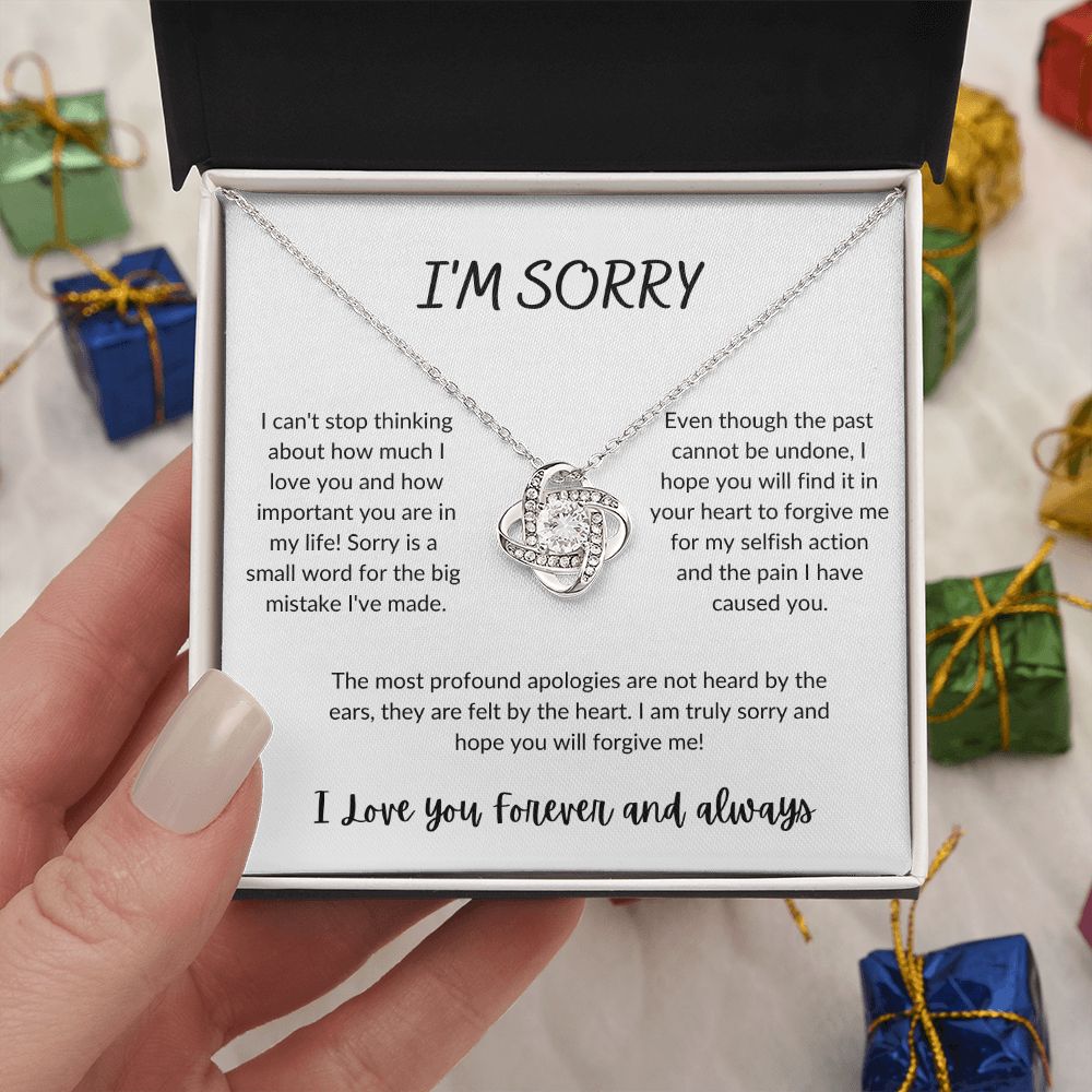 I'm Sorry - Love Knot Necklace