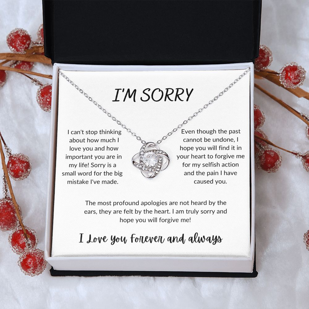 I'm Sorry - Love Knot Necklace