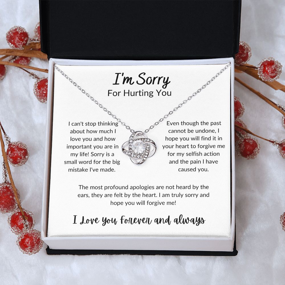 I'm Sorry For Hurting You - Love Knot Necklace