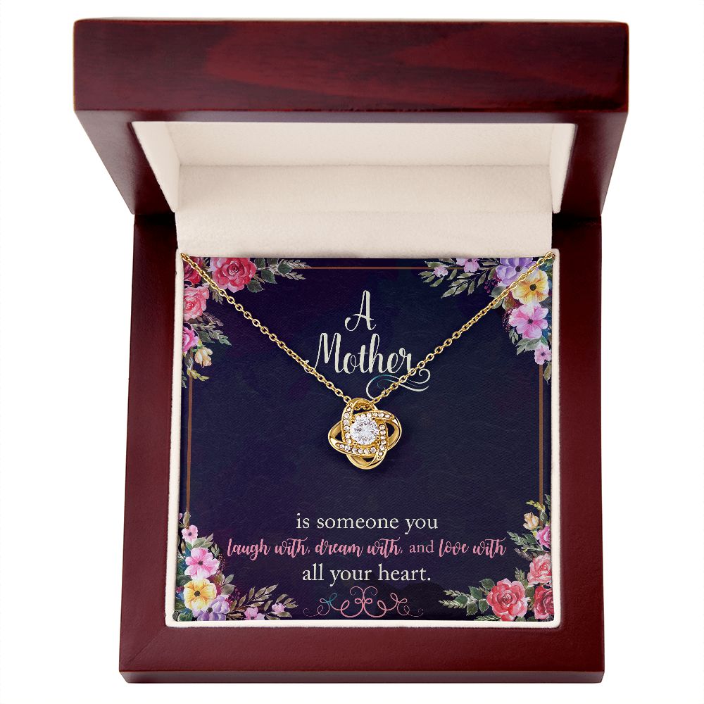 Love Knot Necklace - To Mom - A Mother is