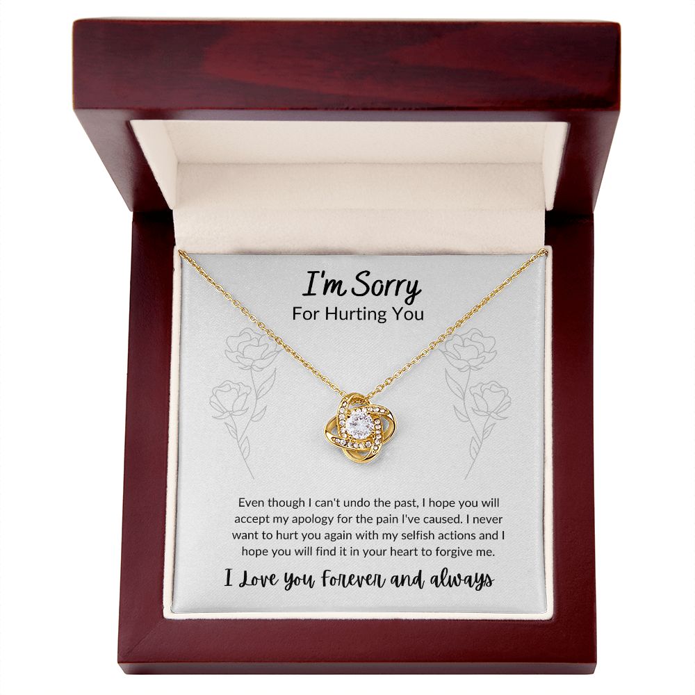 I'm Sorry For Hurting You - Love Knot Necklace - Roses