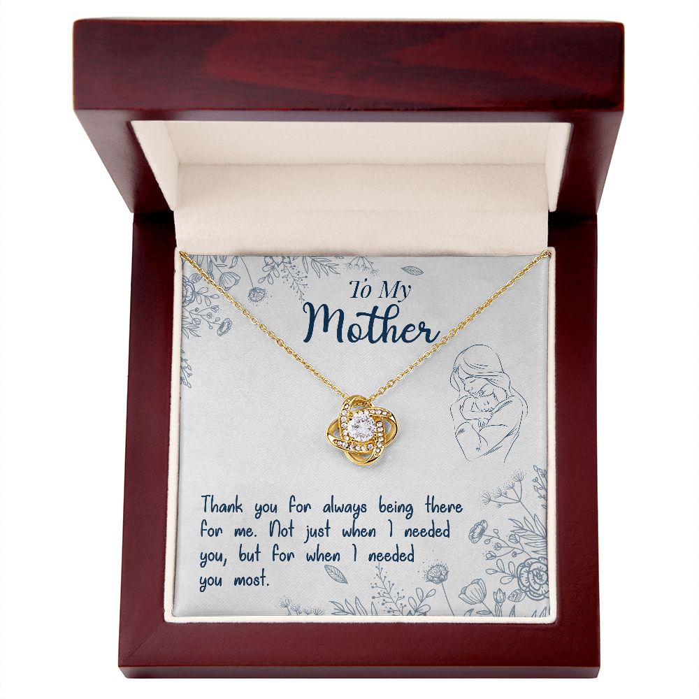 Love Knot Necklace - To Mom - Thank you for