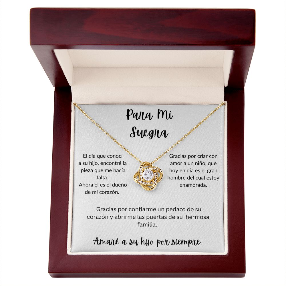Para Mi Suegra - Love Knot Necklace - Español