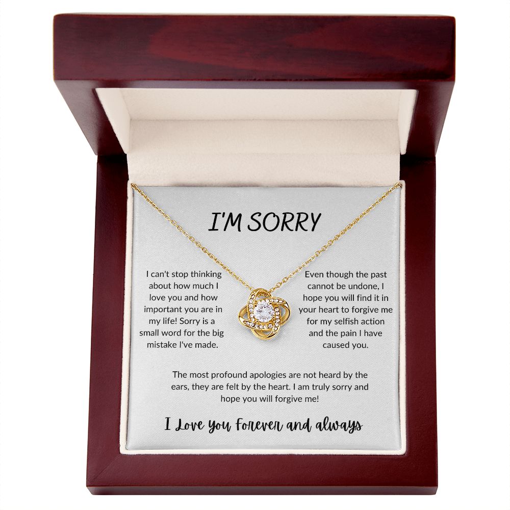 I'm Sorry - Love Knot Necklace