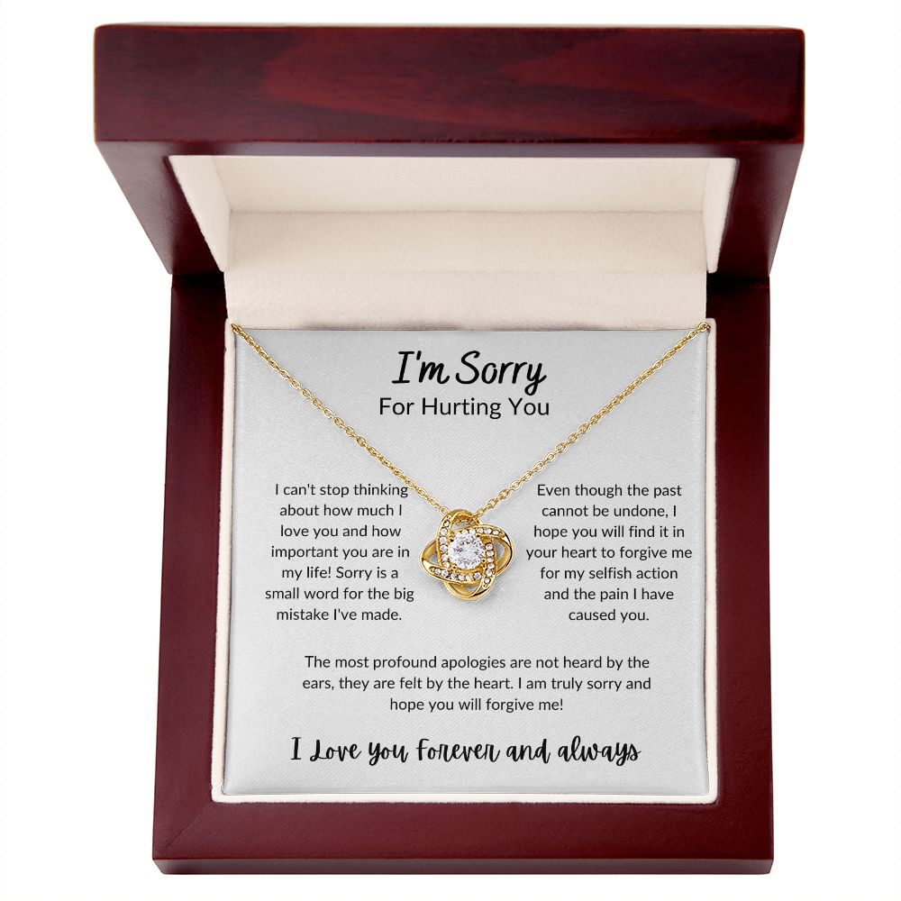 I'm Sorry For Hurting You - Love Knot Necklace