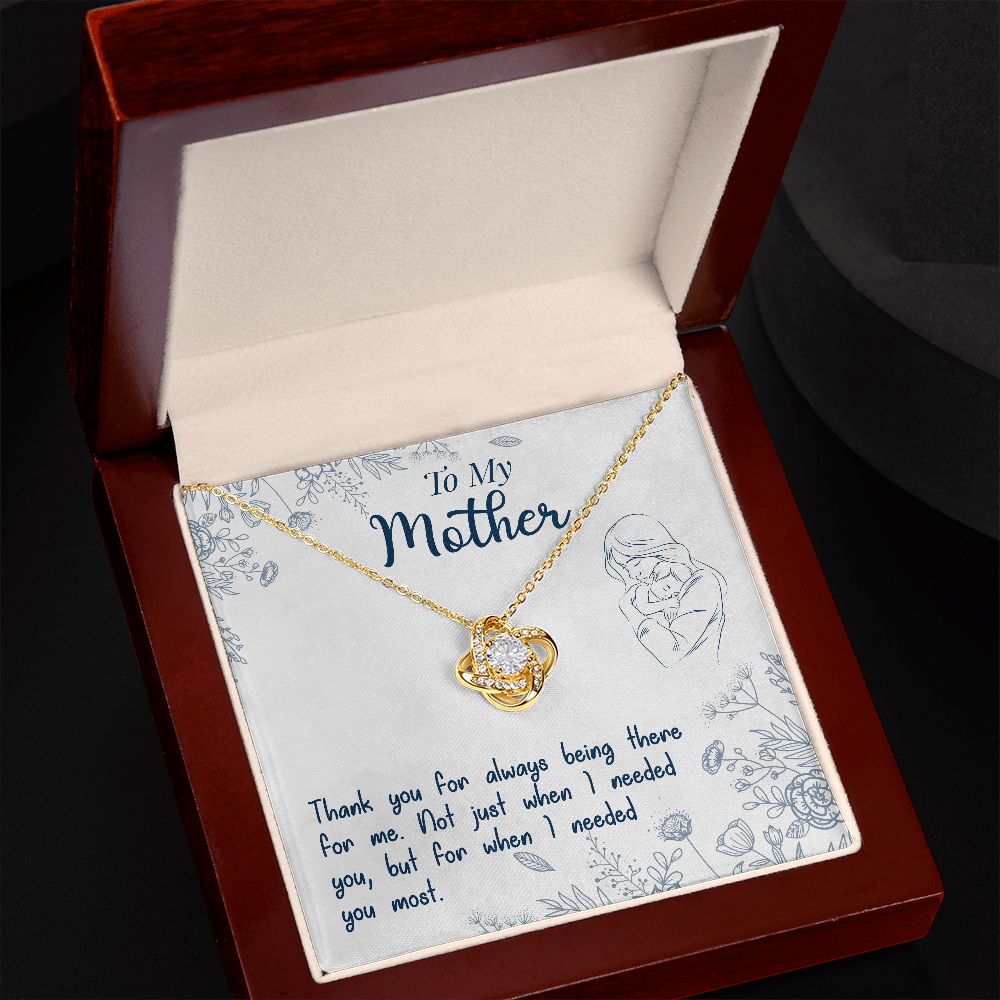 Love Knot Necklace - To Mom - Thank you for