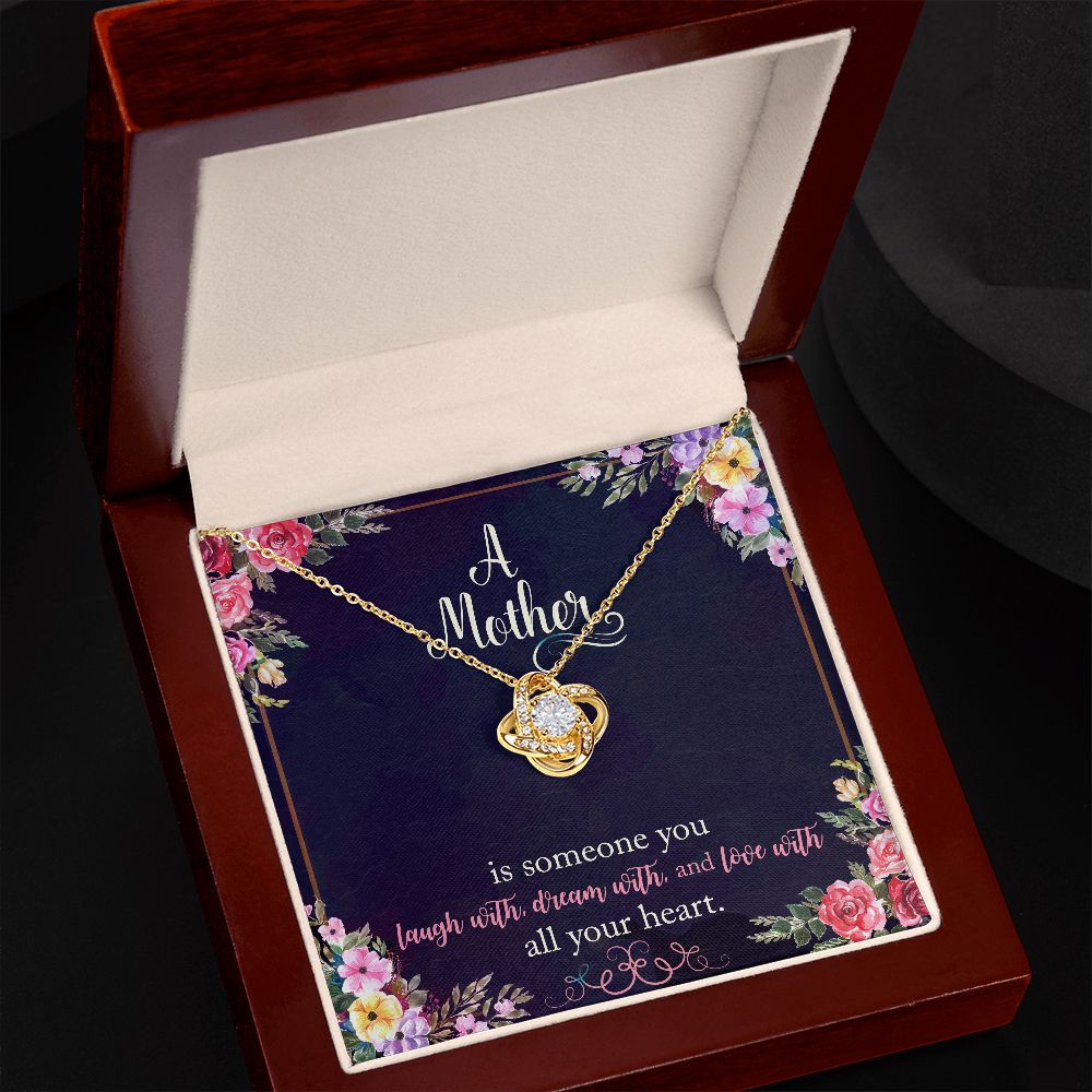 Love Knot Necklace - To Mom - A Mother is